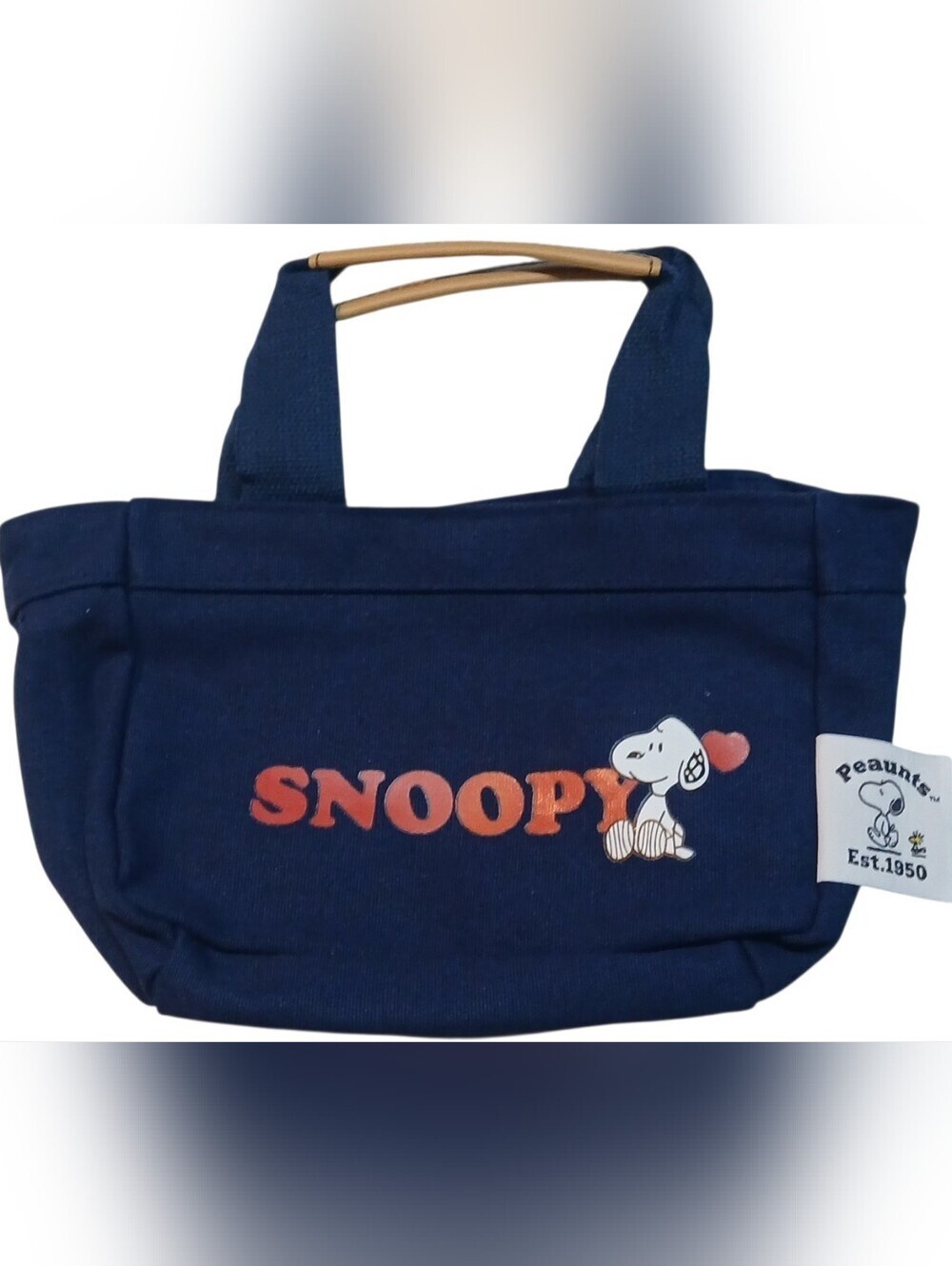 Peanuts - Navy Blue & Red Snoopy Canvas Crossbody/Handbag,Red Adjustable Strap - Picture 11 of 12